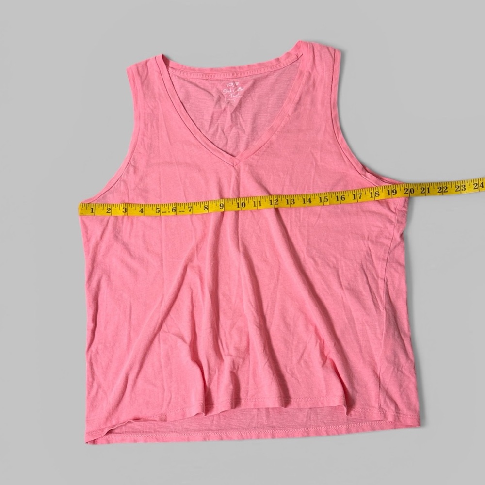J. Crew Pink Slub Cotton Tank Top - Picture 4 of 5
